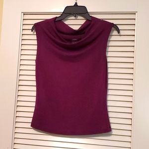 MYO INDIGO COLOR SLEEVELESS AND STRETCHABLE DRAPING NECK LINE TANK TOP